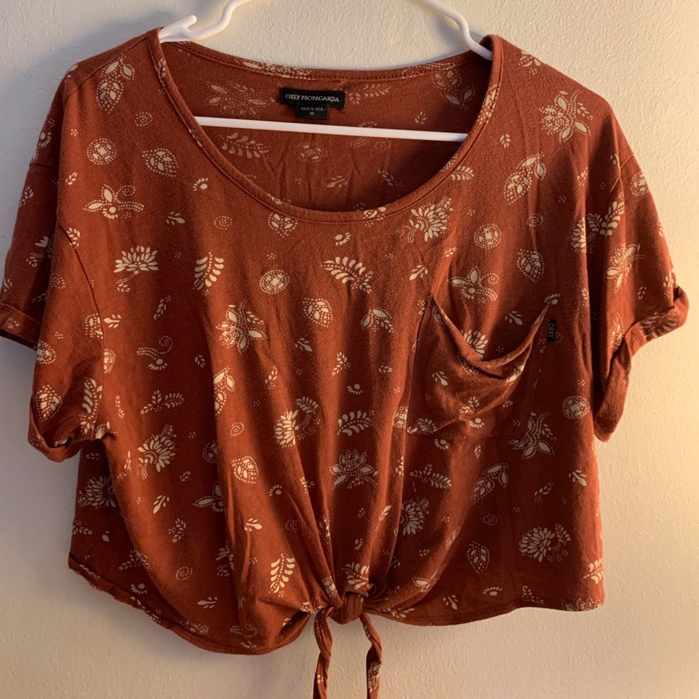 Burgundy crop top